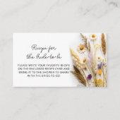 花嫁のためのワイルドフラワーズレシピ エンクロージャーカード (正面)