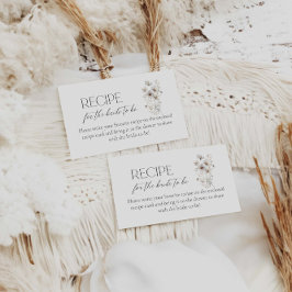 花嫁のためのワイルドフラワーブライダルレシピ エンクロージャーカード