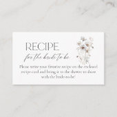花嫁のためのワイルドフラワーブライダルレシピ エンクロージャーカード (正面)