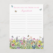 花嫁のためのワイルドフラワー&蝶レシピ ポストカード (正面)