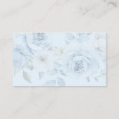 花嫁のための埃っぽい青いフローラレシピ エンクロージャーカード (裏面)