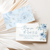 花嫁のための埃っぽい青いフローラレシピ エンクロージャーカード