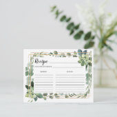 花嫁のための多肉植物のレシピカード ポストカード (スタンド正面)