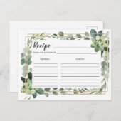花嫁のための多肉植物のレシピカード ポストカード (正面/裏面)