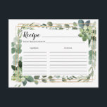 花嫁のための多肉植物のレシピカード ポストカード<br><div class="desc">花嫁のための多肉植物のレシピカード。赤面バラ©</div>