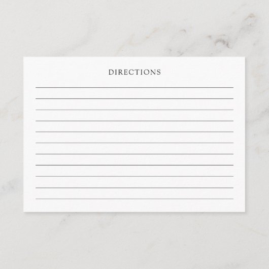 花嫁のための市場レシピから外れている エンクロージャーカード (裏面)