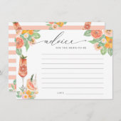 花嫁のための明るいカクテルアドバイス エンクロージャーカード (正面/裏面)