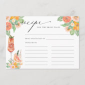 花嫁のための明るいカクテルレシピ エンクロージャーカード (正面)