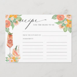 花嫁のための明るいカクテルレシピ エンクロージャーカード
