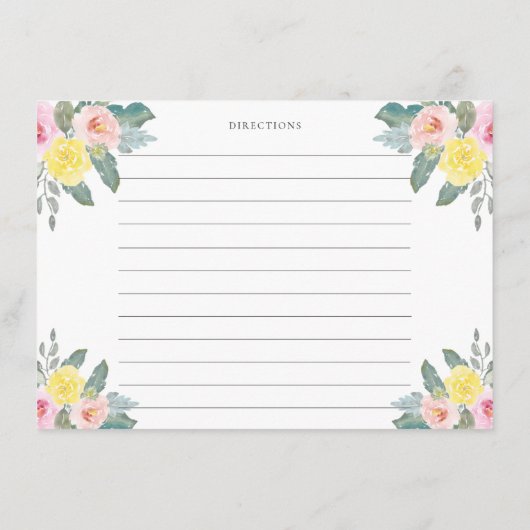 花嫁のための明るいカクテルレシピ エンクロージャーカード (裏面)