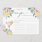 花嫁のための明るいカクテルレシピ エンクロージャーカード (正面/裏面)