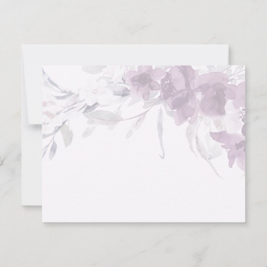 花嫁のための書道アドバイス付きシックな紫 (裏面)