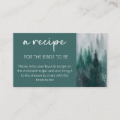 花嫁のための松の木の森の水の色のレシピ エンクロージャーカード (正面)