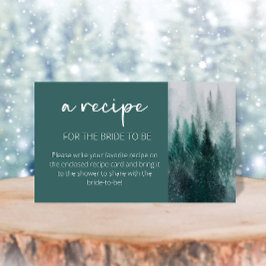 花嫁のための松の木の森の水の色のレシピ エンクロージャーカード