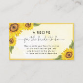 花嫁のための水色ひまわりレシピ エンクロージャーカード (正面)