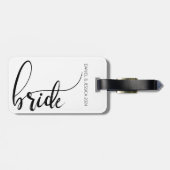 花嫁のための洗練されたミニマルな名前付きラゲッジタグ ラゲッジタグ (裏面横)