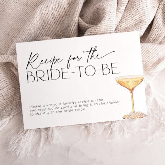 花嫁のための真珠とプロセッコのレシピ エンクロージャーカード