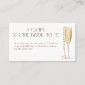 花嫁のための真珠とプロセッコレシピ エンクロージャーカード (正面)