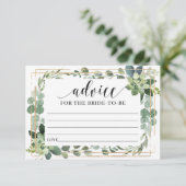 花嫁のための緑の多肉性フローラアドバイス エンクロージャーカード (スタンド正面)