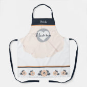 花嫁のための美しい桃の花の植物のエプロン エプロン (正面)