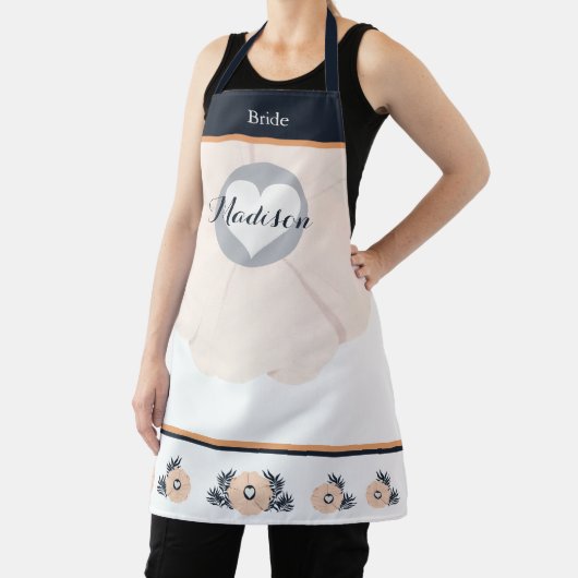 花嫁のための美しい桃の花の植物のエプロン エプロン (インサイチュ)