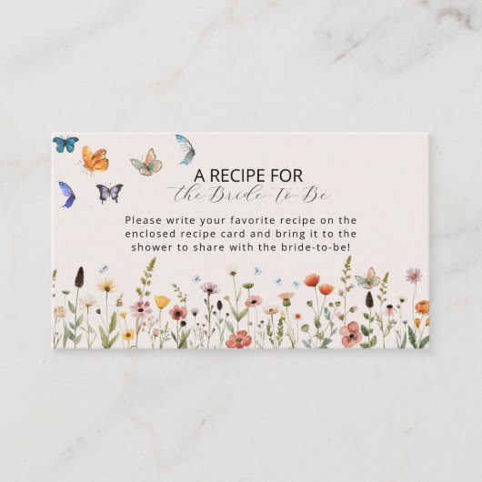 花嫁のための遊び心あふれるフラワーボホーレシピ 🌸🍴 エンクロージャーカード (正面)