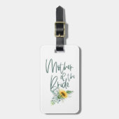 花嫁のひまわり素朴の母 ラゲッジタグ (正面縦)