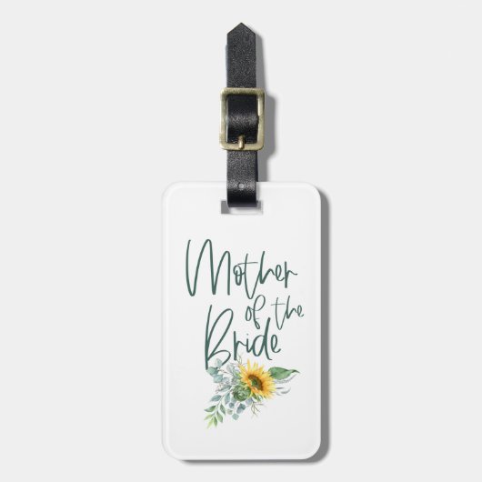 花嫁のひまわり素朴の母 ラゲッジタグ (正面縦)