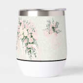 花嫁のほんのり赤ら顔のリボン ピーチローズ 藤の花束 (左面)