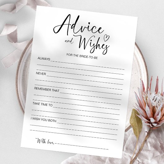 花嫁のアドバイスと願い 招待状