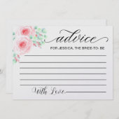花嫁のアドバイス-ブライダルシャワーアドバイスカード 招待状 (正面/裏面)