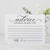 花嫁のアドバイス-ブライダルシャワーアドバイスカード 招待状 (スタンド正面)