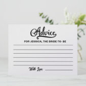 花嫁のアドバイス-ブライダルシャワーアドバイスカード 招待状 (スタンド正面)