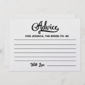 花嫁のアドバイス-ブライダルシャワーアドバイスカード 招待状 (正面/裏面)