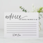 花嫁のアドバイス-ブライダルシャワーアドバイスカード 招待状 (スタンド正面)