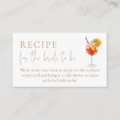花嫁のアモーレ・シャワーレシピ エンクロージャーカード (正面)