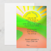 花嫁のイラスト付きのカントリーウェディング招待状 招待状 (正面/裏面)