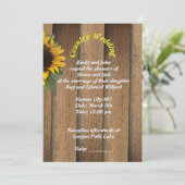 花嫁のイラスト付きのカントリーウェディング招待状 招待状 (スタンド正面)