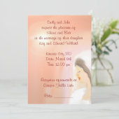 花嫁のイラスト付きの結婚式招待状 招待状 (スタンド正面)