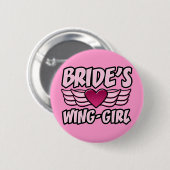 花嫁のウィングガールバチェロレッテ 缶バッジ (正面&裏面)
