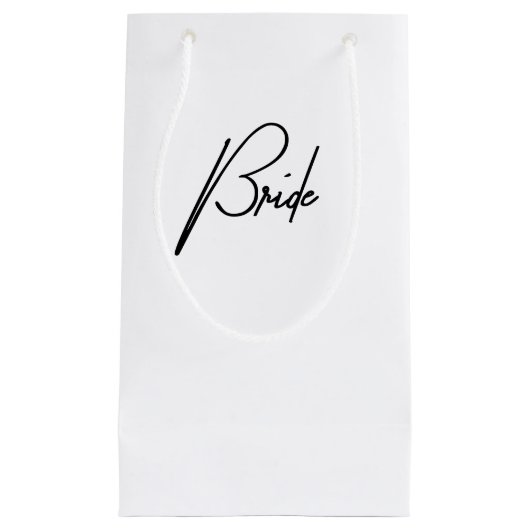 花嫁のウェディングギフトバッグ – ブライズパーティーのお土産 スモールペーパーバッグ (正面)