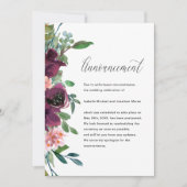 花嫁のウェディング延期のお知らせ 案内状 (正面)