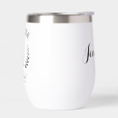 花嫁のウォーターボトルをピンクコケット (左面)