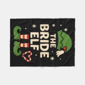 花嫁のエルフ クリスマス Xmas 面白い新婚 フリースブランケット (正面(横))