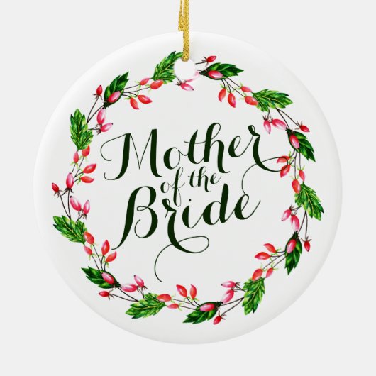 花嫁のエレガントな結婚式|のオーナメントの母 セラミックオーナメント (裏面)