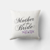 花嫁のエレガントな花の結婚式の枕の母 クッション (裏面)