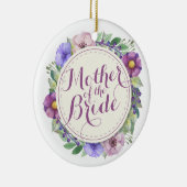 花嫁のエレガントな花模様カットの母 セラミックオーナメント (右)