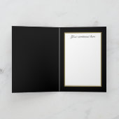 花嫁のエレガント花嫁が折り畳んだグリーティングカード カード (内部)