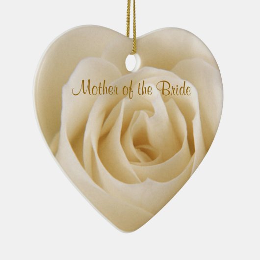 花嫁のオーナメントの白いクリームのばら色の母 セラミックオーナメント (右)