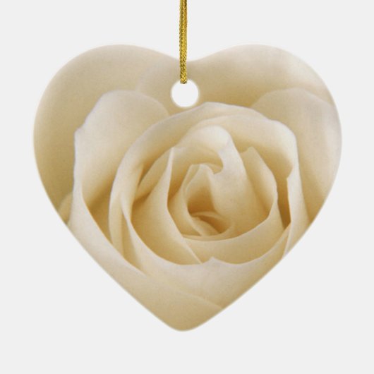 花嫁のオーナメントの白いクリームのばら色の母 セラミックオーナメント (裏面)